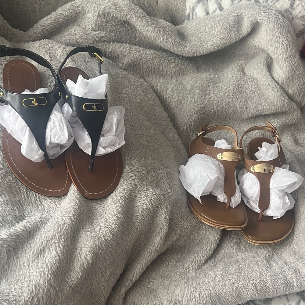 Stylish Black and Brown Sandal SET of 2